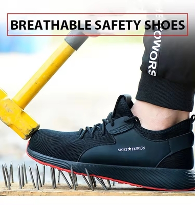 2024 fashion summer breathable steel toes casual safety working boots industrial light weight safety shoes for men