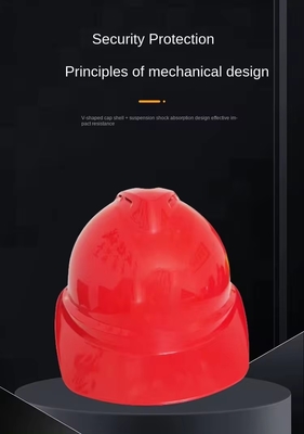Safety Helmet V Shaped Breathable ABS Anti Smashing Breathable Construction Site Thickening Wholesale Customizable