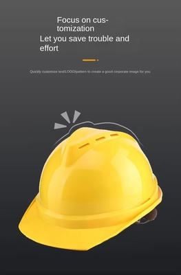 Safety Helmet V Shaped Breathable ABS Anti Smashing Breathable Construction Site Thickening Wholesale Customizable