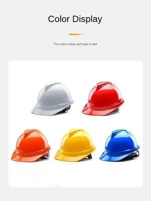 Safety Helmet V Shaped Breathable ABS Anti Smashing Breathable Construction Site Thickening Wholesale Customizable