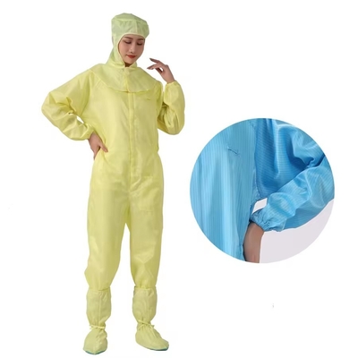 Washable Blue Anti-static Clean Room Working Clothes ESD Garment Jumpsuit Without Hood Cleanroom Coverall Without Hood