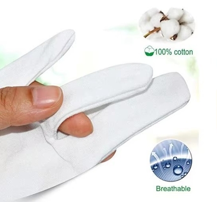 Wholesale Industrial Usework White Cotton Working Gloves For Packaging Anti Fingerprint Gloves Safety Gloves