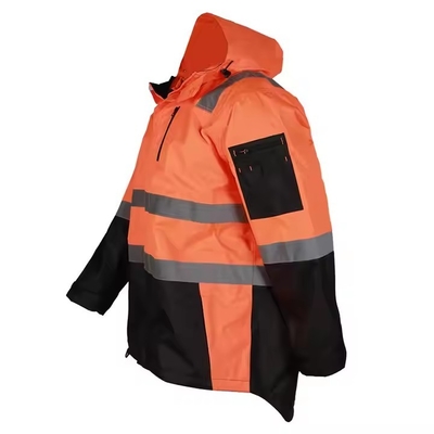 In Stock Men Hi Vis Workwear Safety Jacket Two Tone Top Waterproof Reflective Jacket