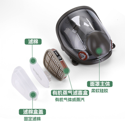 Gas Mask Spray Paint Organic Gas Dust Mask Durable TPE Activated Carbon Face Mask
