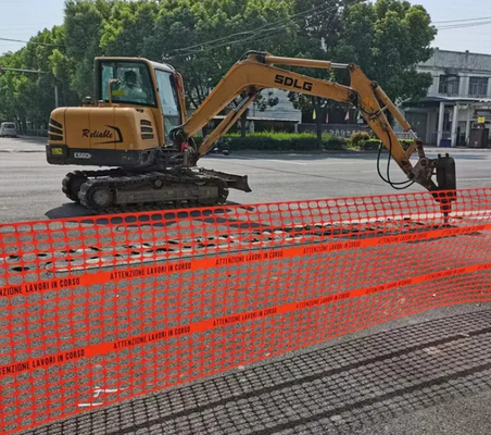PE OIrange Construction Site Safety Protective Mesh with Visible Warning Tapes