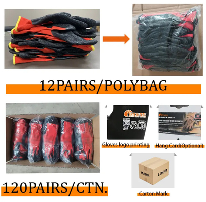 Polyester Latex Gloves Anti-Slip Construction Labor Non-slip Hand Personal Protection Garden Work Gloves